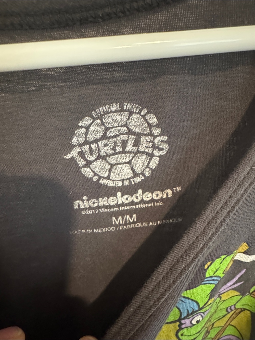 Nickelodeon Black Tank Top with Bright Green TMNT Graphic - Picture 2 of 5